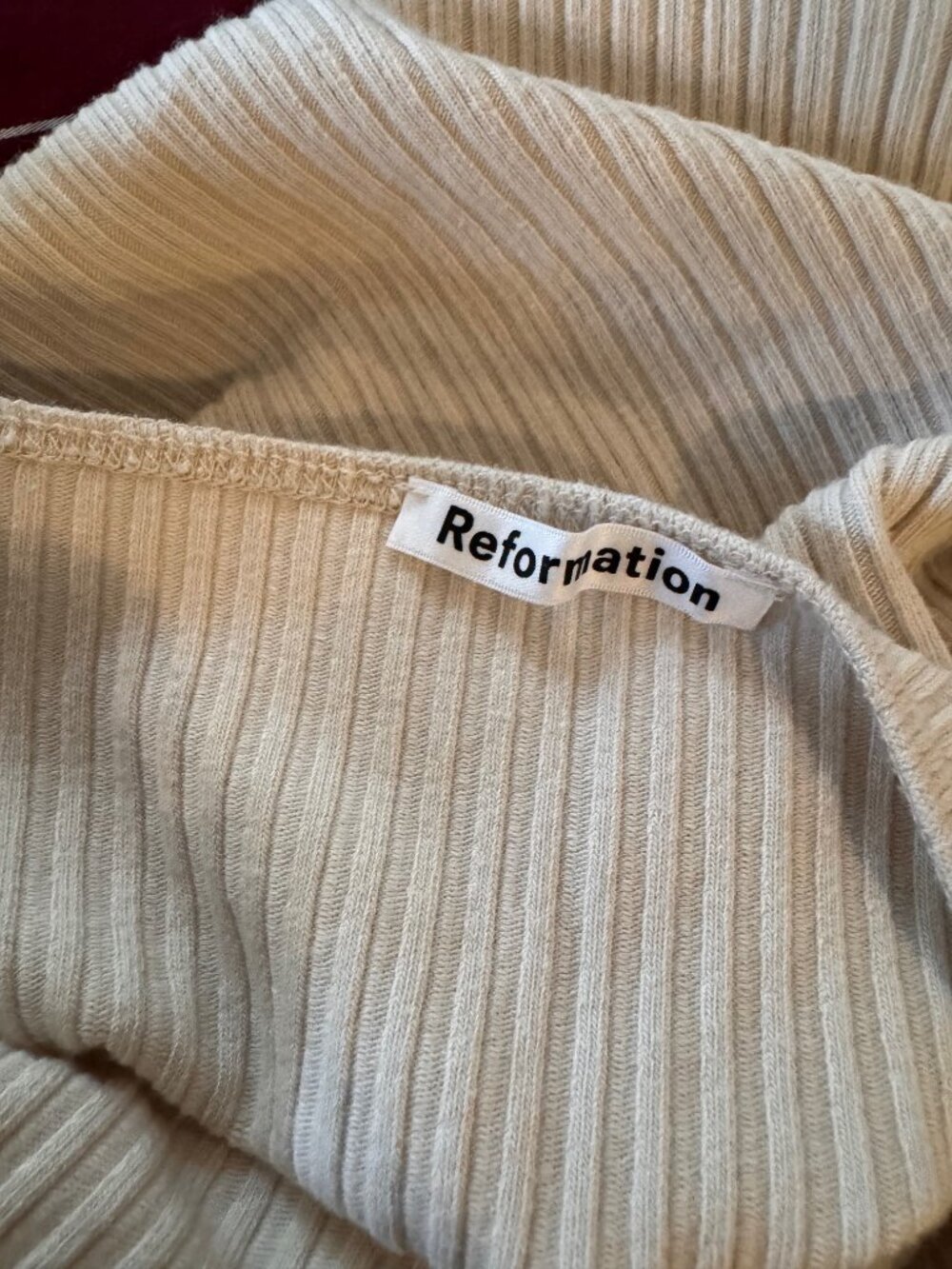 Reformation Cream knit top - Picture 3 of 4